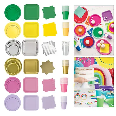 £3.79 • Buy Party Tableware Paper Plates Napkins Plastic Tableware Decorations Cutlery Cups