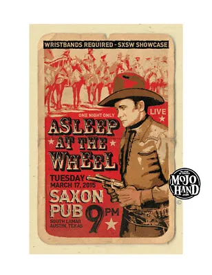 $20 • Buy Asleep At The Wheel Concert Poster - 2015 - Texas