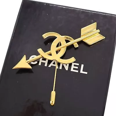 CHANEL Used Pin Brooch Gold Plated 93 P France Vintage Auth #BR628 W • $1076.04