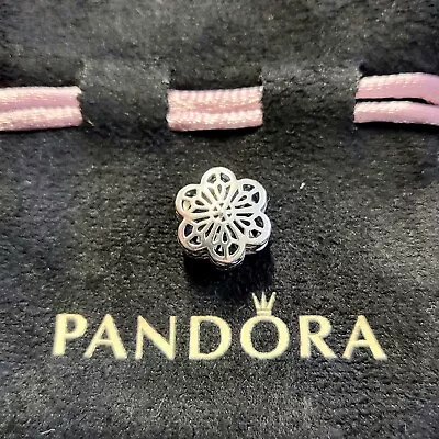 Pandora Sterling Silver Daisy Lace Clip Charm. Hallmarked S925 ALE. Genuine. • £20