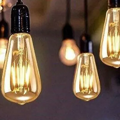 E27 ST64 Vintage Filament 8W LED Bulb Retro Edison Lamp Bulb Decorative Light UK • £6.53
