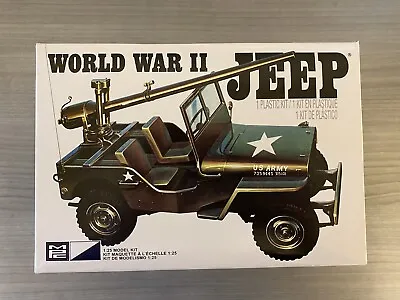 World War 2 Jeep MPC 1:25 Scale Plastic Model Kit MPC785L/12 • $14.63