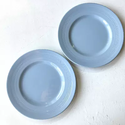 £9.99 • Buy Woods Ware Iris Salad Plates (Small Dinner Plates) 9  Blue Utility Ware Vintage