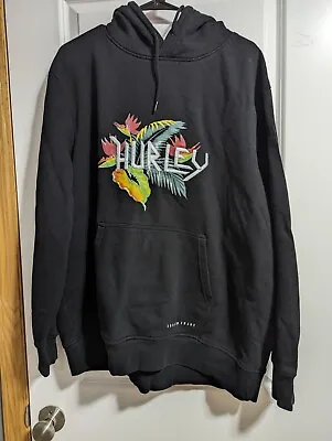 Men's Hurley Embroidered Paradise Logo Surf And Enjoy Pullover Hoodie Size XXL • $7.50
