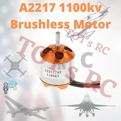 A2217 2217 1100kv 1250kv 1500kv 2300KV Brushless Outrunner Motor For RC AirPlane • $13.49
