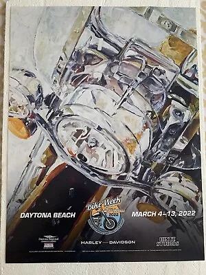 2022 Daytona Beach Bike Week Poster- 24  X 18  BRAND NEW Motorcycle Harley • $13