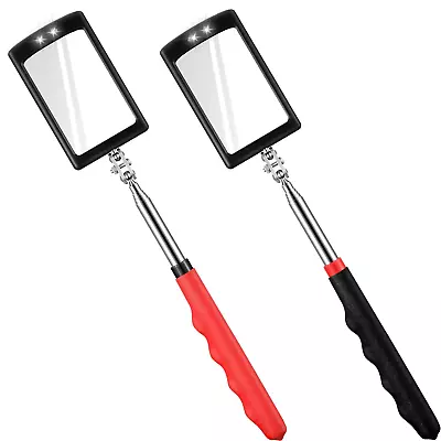 2 Pack Telescoping Inspection Mirror Tool For Mechanics Inspectors Checking • $14.50