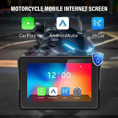 Waterproof Motorcycle Bicycle Carplay System Projection Shield GPS Navigator NAV • $190.43