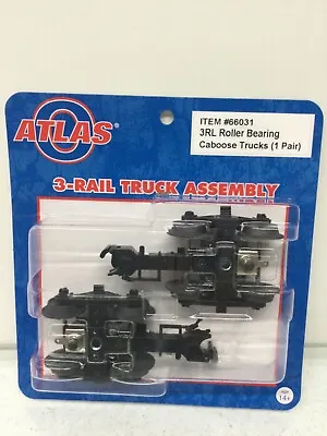 Atlas 1 Pair O Scale 3 Rail Roller Bearing Caboose Trucks #66031 Factory New • $31.50