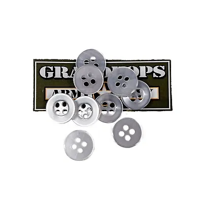 Military Dress Shirt Clear Buttons: For New & Old Style Dress Uniform Shirts • $0.99