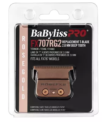 BaBylissPRO RoseGold Replacement T-Blade 2.0 MM Deep Tooth | FX707RG2 • $37.50