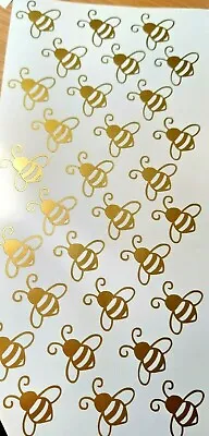 30 GOLD Bumblebee Vinyl Stickers For Glass Mug Wall Card ROSE GOLD & MORE • £2.98