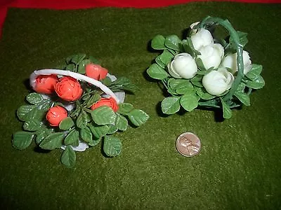 Vintage Small Plastic Rosebuds In Basket • $4.99