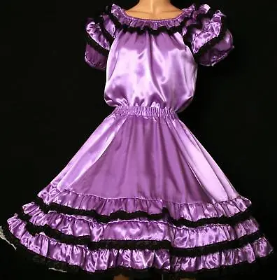 Lavender Square Dance Dress Outfit Skirt Blouse  Size S/m • $39.95