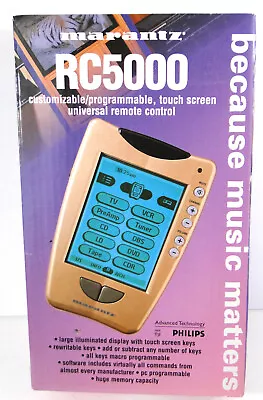 NEW Old Stock Marantz (Philips) RC5000 Touch-Screen Learning Remote Control • $129.99