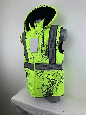Safety Vest High Visibility Work Hoodie Fleece Waterproof Unisex • $42.89
