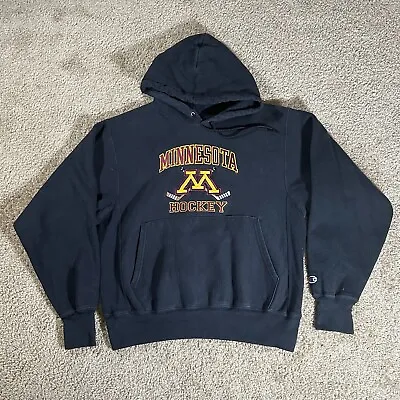 Vintage Y2k Champion Reverse Weave University Of Minnesota Hockey Sweatshirt M • $65