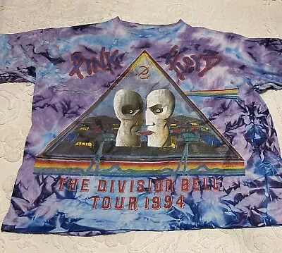Pink Floyd “The Division Bell Tour 1994” Tie Dye T-Shirt Vintage Large • $175