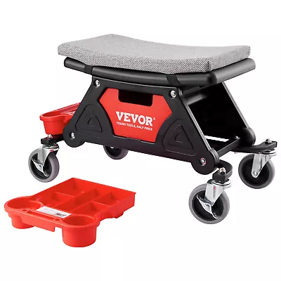 300lb Rolling Shop Stool W/ Tool Storage Mechanic Garage Stool Detailing Creeper • $54.99