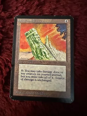 Jade Monolith Alpha Light Play  Artifact Rare MAGIC CARD • $70