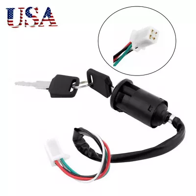 4 Wires Universal Start Ignition Switch Door Lock Key For Atv Go Kart Motorcycle • $8.50