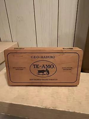 TE-AMO Wooden Cigar Box C.E.O. Maduro Mexico • $8