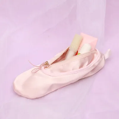 Ballet Shoe Makeup Storage Bag Pink Soft Creative For Lipstick Eyebrow Eyeliner • $18.25