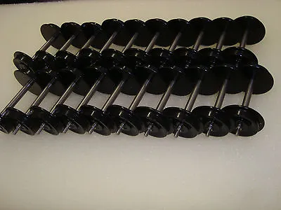 10 Pair 20 Axlesthe Worlds Best Roll-ez G-scale Blackened All Metal Wheels New • $157.95