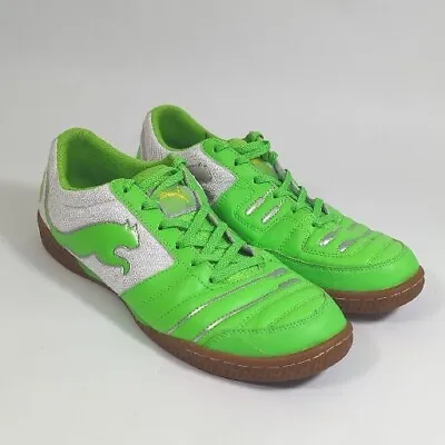 PUMA Powercat 4.12 Sala Soccer Shoe Size 10 Neon Green/White • $29.99