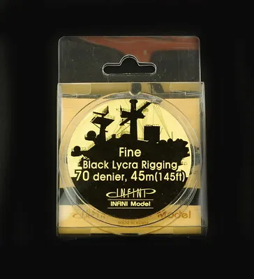 £12.62 • Buy Infini 1/350 Black Ship Rigging 70 Denier - Fine (45m / 145ft)