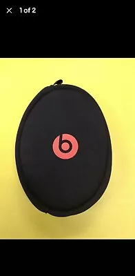 Genuine Beats By Dr. Dre Headphones Solo 2/3 Black & Red Carrying Travel Case • $29