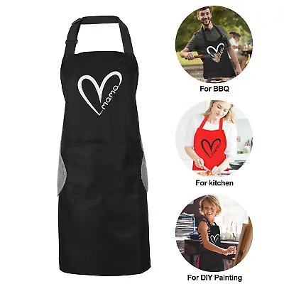 Men Women Cooking Aprons Kitchen Chef Bib Apron Dress Kids Art Painting Apron • $9.28