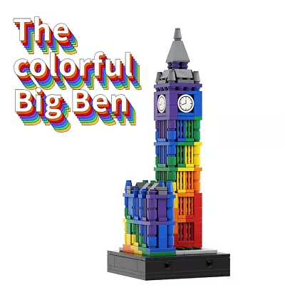 Building Blocks Architecture MOC Set London Big Ben Model Bricks Kids Gifts • $51.69