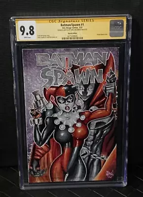 Batman Spawn Harley Quinn Sketch Cover Chris Mcjunkin Original Art Cgc 9.8 • $849.21