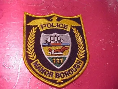 Manor Borough Pennsylvania Police Patch Shoulder Size Unused Not A Badge • $4.80