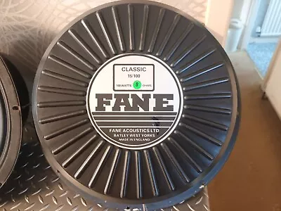 Pair Of Vintage 15  Fane Classic 15/100 8ohm Speaker Bass Drivers • £50