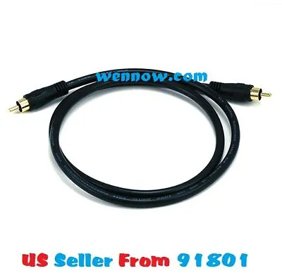 3ft Coaxial RCA Cable For S/PDIF Digital Coax Subwoofer • $12.98