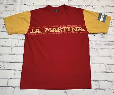 La Martina Shirt Men's XL Red Jersey Style Polo Sport Team Buenos Aires • $29.99