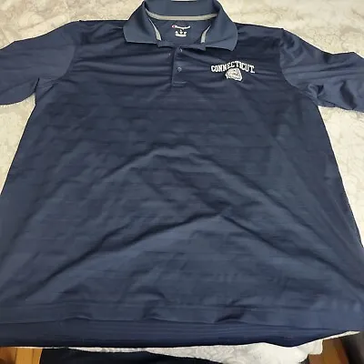 $24.99 • Buy UConn Huskies Connecticut Champion Blue Athletic Golf Polo Shirt Men's L Large 