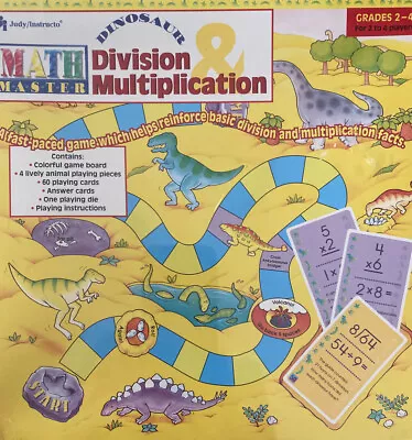 Judy Instructo Math Master Dinosaur Division Multiplication Game - Grades 2-4 • $8.50