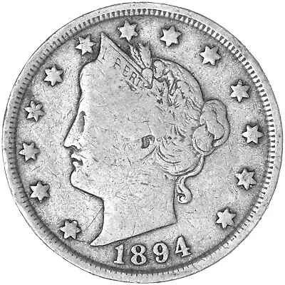 1894 (P) Liberty V Nickel Very Good VG See Pics V790 • $47.26