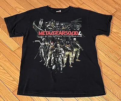 Vintage Metal Gear Solid 4 Video Game Promo Tee Black Cast Size Medium • $62.99