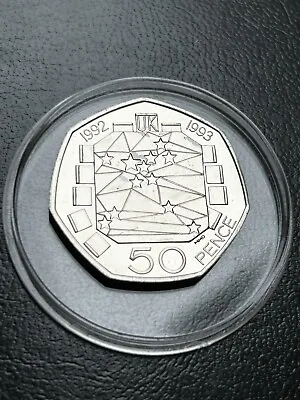 1992 1993 EEC Dual Dated 50p Fifty Pence Coin ROYAL MINT Brilliant Uncirculated • £44