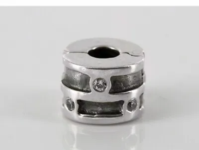 £14 • Buy Pandora Sterling Silver Abstract Clip With Six Clear CZ Crystals.