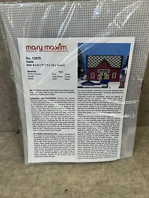 Mary Maxim Plastic Canvas Needlepoint Musical Christmas Village Kit Stable • $19.99