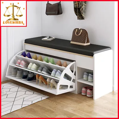 $109.88 • Buy Sitable Bench Shoe Slipper Storage Rack Organiser Wooden Shelf Cupboard Box
