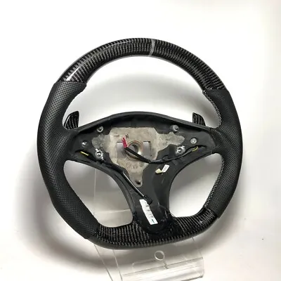 Carbon Leather Steering Wheel Mercedes W204 C63 08~11 AMG Silver CORE EXCHANGE • $649