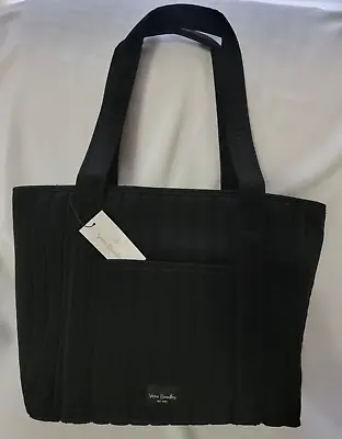 Vera Bradley Zip-Top Tote Bag Classic Black Microfiber New With Tags • $84.95