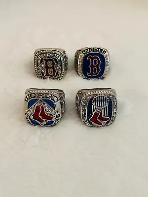 4 PCS Red Sox World Series Championship Ring Set 🇺🇸 SHIP 2004-18 • $87.99