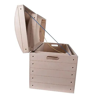 X Large Pirate Plain Wooden Chest Boxes / Unpainted Wood Trunk Storage Toy Box  • £53.95